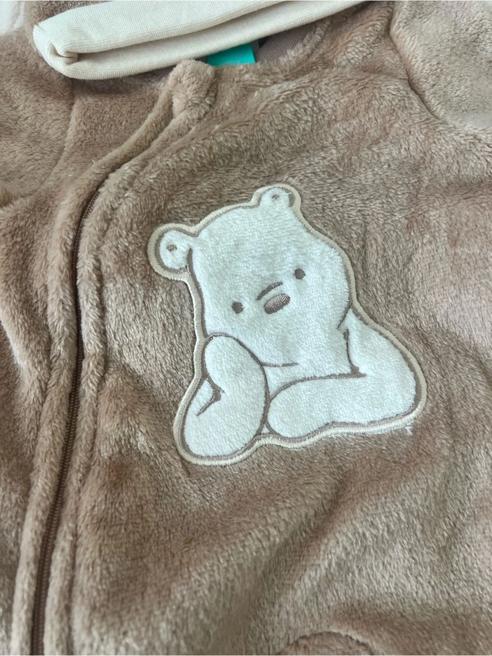 Plush Teddy Bear Hooded One-Piece (2) - Brown - Picture 2 of 6